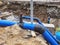 Plastic tubes for drink water. Reneval potable water system