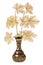 Plastic twigs of tree in carved brass indian vase
