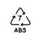 Plastic types for recycling symbol doodle icon, vector illustration