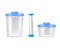 Plastic Vacuum Food Containers Realistic Icons