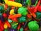 Plastic vegetables for preschoolers - foodstuff teaching material
