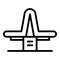 Plastic waiting chairs icon, outline style