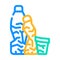 plastic waste color icon vector illustration