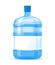 Plastic water bottle container with label