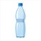Plastic water bottle icon empty liquid container drink with screw cap for beverage drinking mineral water. Mockup