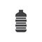 Plastic water bottle icon vector, filled flat sign, solid pictogram isolated on white.