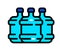 Plastic water drop delivery color icon