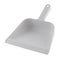 Plastic white dustpan isolated on white background. It serves for household cleaning