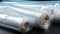 Plastic wrap roll, food wrap, or pliofilm is a thin plastic film typically used for sealing food items in containers to