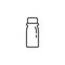 Plastic yogurt bottle line icon