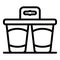 Plastic yogurt pack icon, outline style