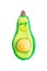 Plasticine avocado