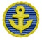 Plasticine badge with anchor