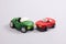 plasticine cars crashed into each other, accident concept, auto insurance payouts