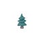 Plasticine Christmas tree sculpture isolated