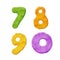 Plasticine Clay Numbers