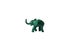 Plasticine elephant green isolated white background