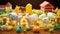 Plasticine Farm. A Whimsical Gathering of Diverse Farm Animals Generative AI