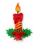 Plasticine figure of Christmas candle