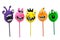 Plasticine funny lollipop monsters