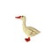 Plasticine goose duck cartoon character sculpture 3D rendering isolated on white background