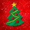 Plasticine illustration of Christmas tree