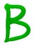 Plasticine letter B isolated on a white background