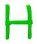 Plasticine letter H isolated on a white background
