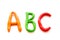 Plasticine letters ABC