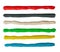 Plasticine Long Stripes Isolated, Modeling Clay, Creativity Modelling Material, Plasticine on White Background