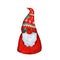 Plasticine Norvegian 3D Santa gnome isolated on white
