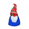 Plasticine Norvegian 3D Santa gnome isolated on white