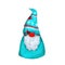 Plasticine Norvegian 3D Santa gnome isolated on white