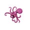 Plasticine octopus sculpture isolated