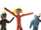 Plasticine people figures saying hi