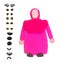 Plasticine pink muslim girl or woman