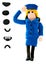 Plasticine police woman in salute action