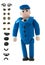 Plasticine policeman or officer with eye and mouth