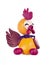 Plasticine rooster. Chinese horoscope