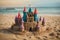 Plasticine Sandcastle on a Sunny Beach