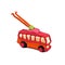 Plasticine trolleybus on white background