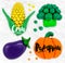 Plasticine vegetables pumpkin