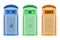 Plastickdumpster waste sorting vector illustration isolated on white background