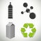 Plastics and recycling icons and symbols