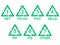 Plastics recycling symbol, icon set. Vector illustration, flat design