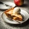 Plate of Apple Pie with Icecream