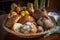 plate of assorted artisan breads, each one with unique texture and flavor