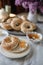 a plate of bagels with sesame, a nutritious and satisfying breakfast