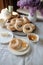 a plate of bagels with sesame, a nutritious and satisfying breakfast