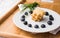 Plate with blueberry and cookies